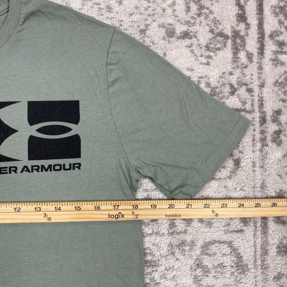 Under Armour T Shirt Classic Loose Heatgear Men's Green Tee Shirt Size Small - Picture 3 of 5